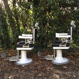 Poltrone barbiere ghisa anni 40 metallo smaltat