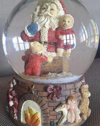 Boule a neige Palla di vetro con neve Babbo Natale