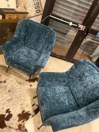 Coppia di poltrone vintage design anni 50/60