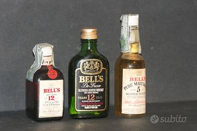 BELL'S - 3 mignon whisky bottigliette vintage