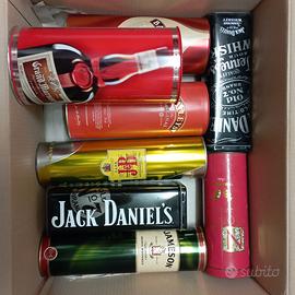 Contenitori latta bottiglie liquori. Da collezione