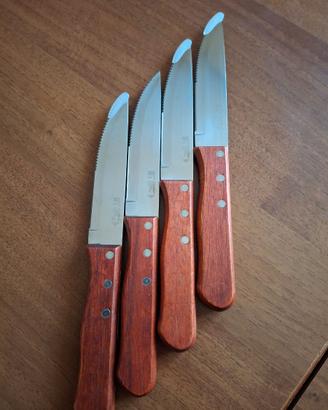 Coltelli da bistecca set da quattro, inox
