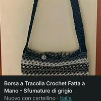 Borsa a Tracolla Crochet Fatta a mano
