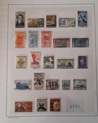 Francobolli amg ftt Trieste 1952 annata completa 