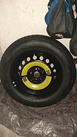 Ruotino originale WV Polo AW + cerchio+ bulloni 