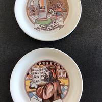 Due piatti in ceramica ,De Simone serie autogrill