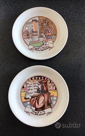 Due piatti in ceramica ,De Simone serie autogrill