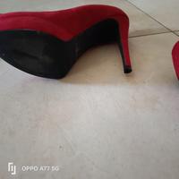 Scarpe rosse tacco 8/10 n 39