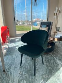 SEDIA VERDE IN VELLUTINO