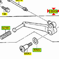 Pedale cambio Kawasaki GPZ R 600 132421191