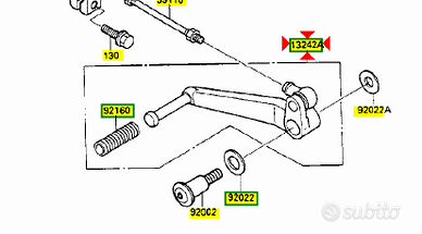 Pedale cambio Kawasaki GPZ R 600 132421191