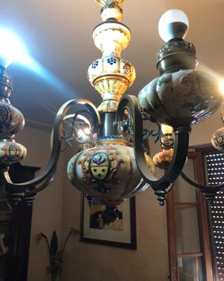 Lampadario sei luci anni 70