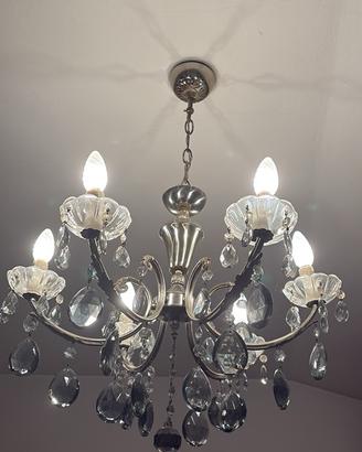 Lampadario cristallo vintage