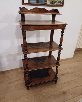 Antica libreria in legno vecchio mobile dell  800
