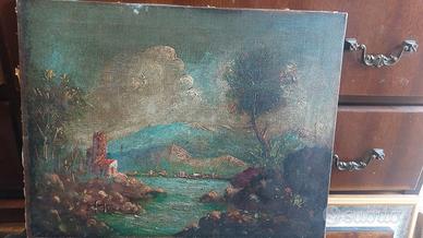 Dipinto olio su tela anni '40-'50
