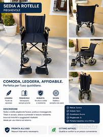 Sedia a rotelle pieghevole Surace pagata 140