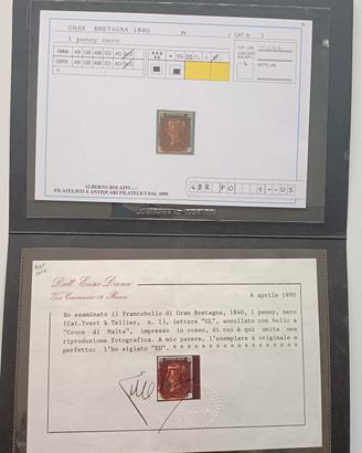Penny Black originale Certificato