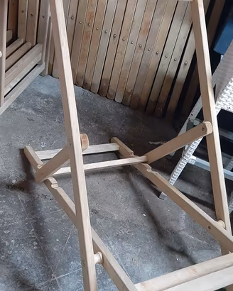 sedie sdraio in legno 