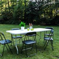 Tavolo tavolino pieghevole in dura resina 