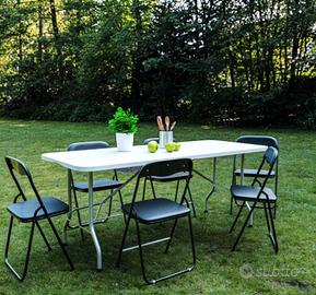 Tavolo tavolino pieghevole in dura resina 