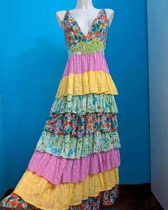 vestito maxi dress Boho Chic taglia L