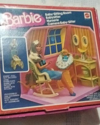Barbie playset baby-sitting room Mattel 1977
