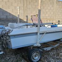 Barca open 5 metri doppio motore e carrello nuovo