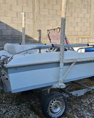 Barca open 5 metri doppio motore e carrello nuovo