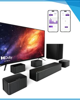 Soundbar TV ULTIMEA 460W, wireless 6,5”. NUOVA