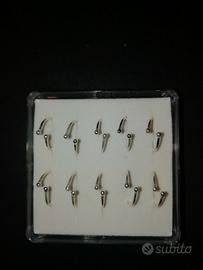 Confezione 10 Orecchini x Naso In Argento 800/925