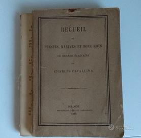RECUEIL PENSEES MAXIMES ET BON MOTS -CAVALLINA, Ch