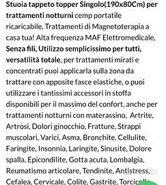 stuoia materassino per magneto terapia più magneto