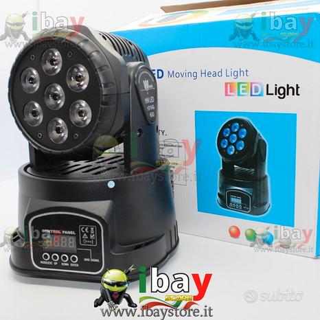 Effetto luce testa mobile 7 led da 10w moving he