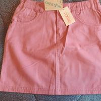 gonna cotone colore Rosa confetto