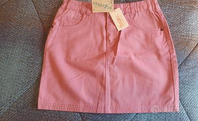 gonna cotone colore Rosa confetto