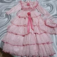 vestito Carnevale Dama bimba 6/8 anni 