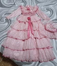 vestito Carnevale Dama bimba 6/8 anni 