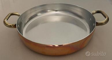 Agnelli Tegame 2 Man. in Rame Liscio Stagnato 32cm