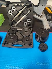 Set Manubri  Decathlon Domyos + Dischi tot 38 kg