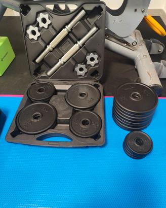 Set Manubri  Decathlon Domyos + Dischi tot 38 kg