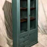 Dispensa a vetrina colore blu ocean verde petrolio