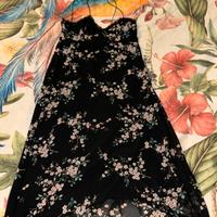 Vestito nero a fiori