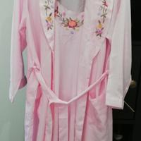 set vestaglia e sottoveste in seta 