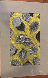 Disegno fatto a mano nero e giallo