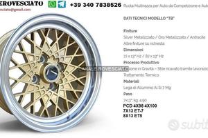 Cerchi TB 7-8 x 13 4x98 4x100 FIAT OPEL BMW VW