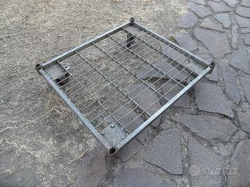 carrello in filo metallico zincato cm 80 x cm 70