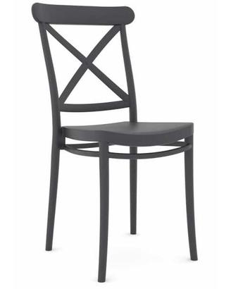 TIARA CROSS - Sedia impilabile polipropilene fibra