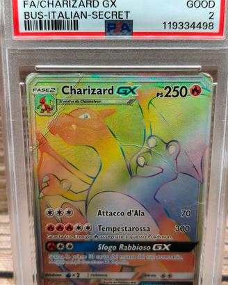 Charizard gx sun & moon#150 ITA PSA2