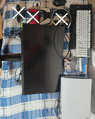 PS5 Digital + Monitor LG + Tastiera + DS