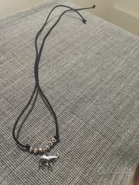 Ciondolo elefante in collana di corda, Morellato 